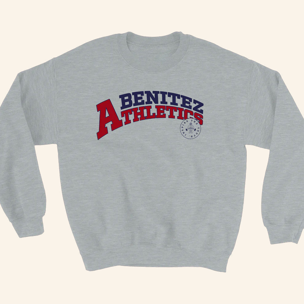 Baylen Levine Merch Benitez Athletics Grey Crewneck Sweatshirt Gifts For Friends - Lilybirchmarket
