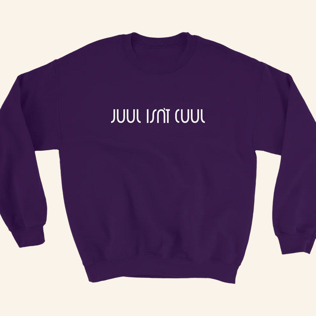 Baylen Levine Merch Juul Isn't Cuul Crewneck Purple Sweatshirt Best Gifts For Husband - Lilybirchmarket