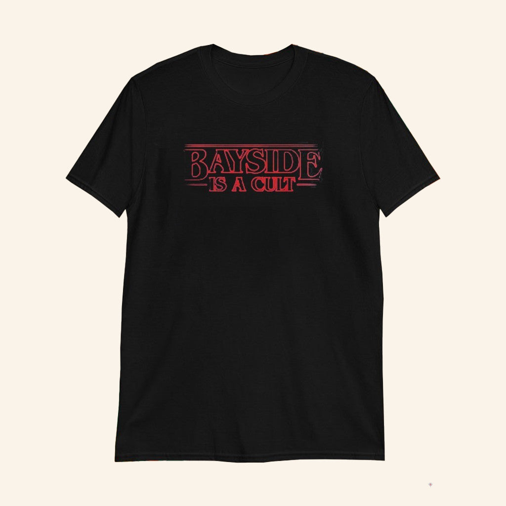 Bayside Merch Stranger Things X Bayside Is A Cult Logo T-Shirt Gifts For Rock Lovers - Lily Birch Market