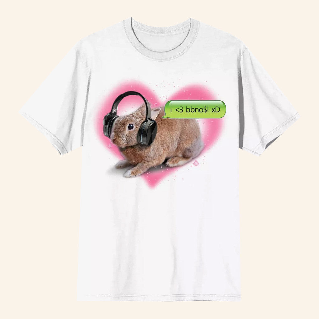 BBNOS Merch BBNOS Bunny Headphones T-Shirt Christmas Gifts For Besties - Lily Birch Market
