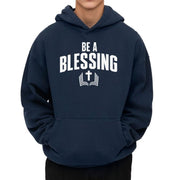 Be A Blessing Hoodie Drake Maye Christian Cross Book Faith Inspired Football Fan Merch - Lilybirchmarket