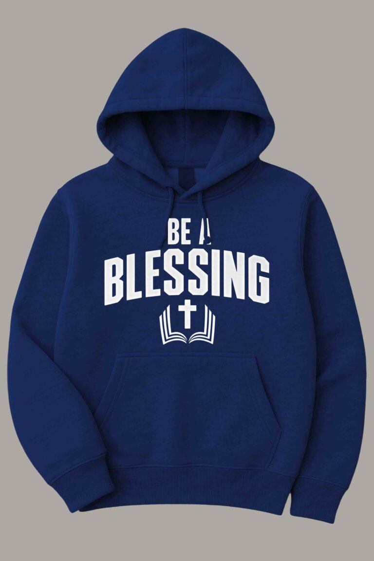 Be A Blessing Hoodie Drake Maye Football Fan Merch Cross Christian Faith Apparel - Lilybirchmarket