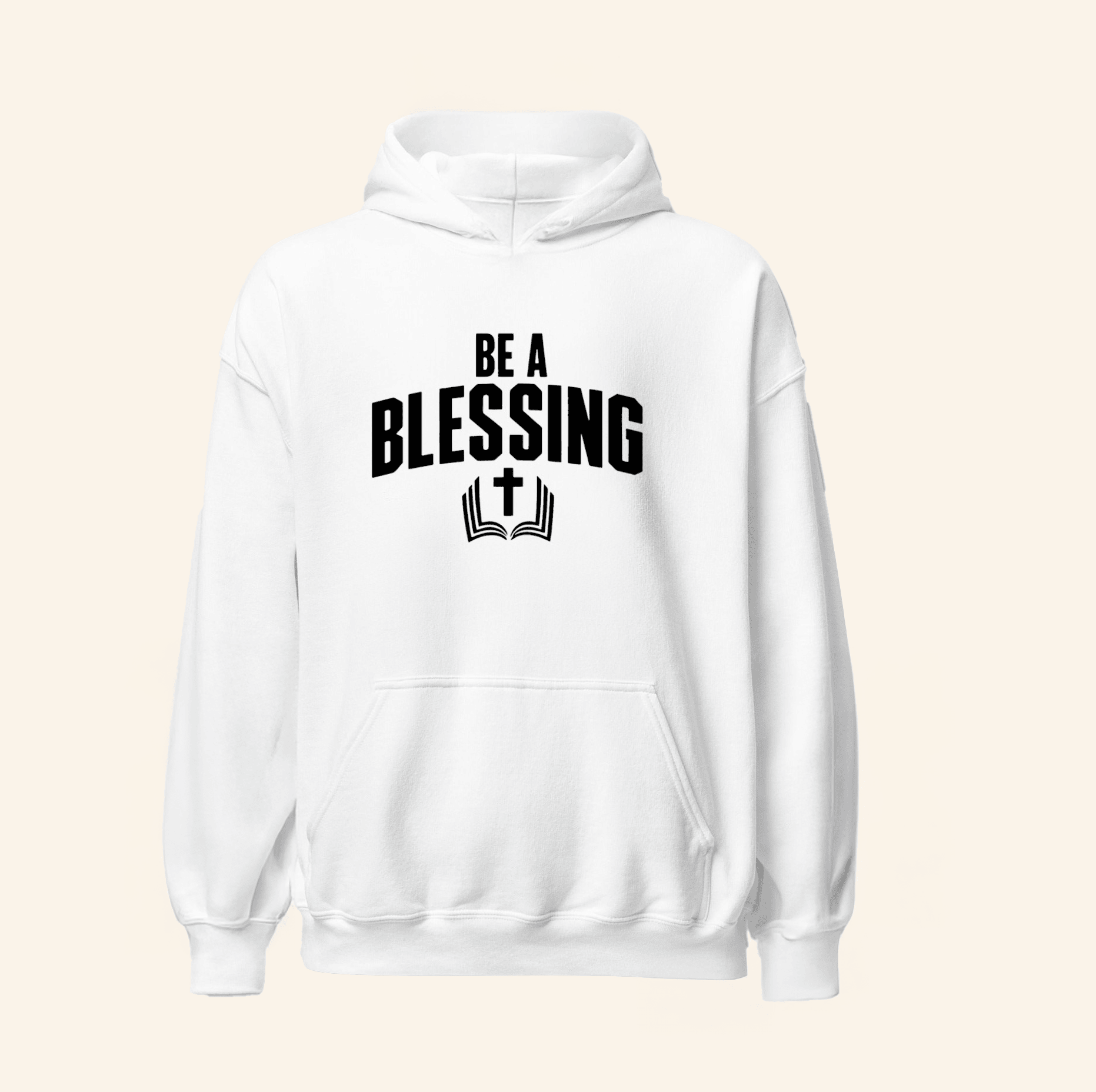 Be A Blessing Hoodie Drake Maye Wearing Clothing Christian Cross Book Faith Gifts - Lilybirchmarket