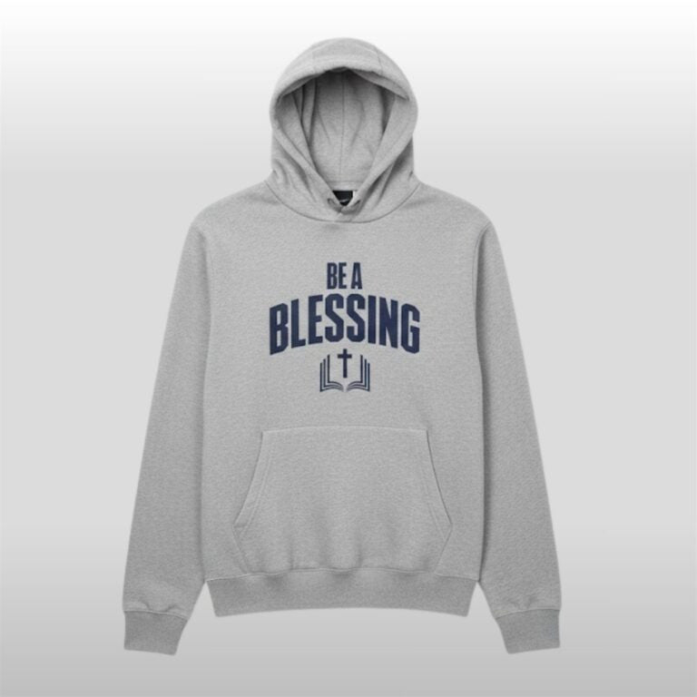 Be A Blessing Hoodie Drake Maye Wore Grey Sweatshirt Hoodie Football Fan Clothing - Lilybirchmarket