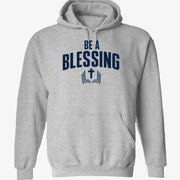Be A Blessing Hoodie Grey Drake Maye Wearing Christian Cross Book Fan Merch Clothes - Lilybirchmarket