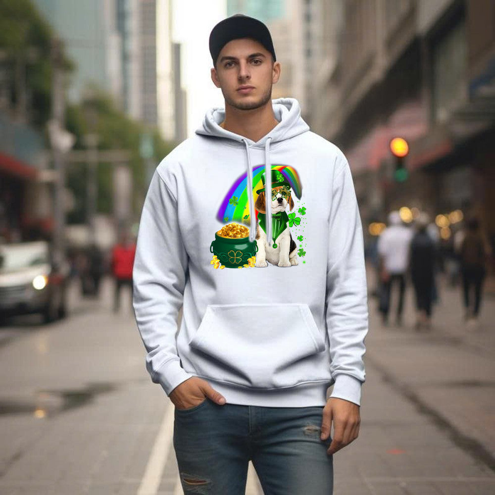 Beagle Dog Irish Leprechaun Hoodie Beagle Lover Cute St Patricks Day Shirt Big Brother Gifts - Lilybirchmarket
