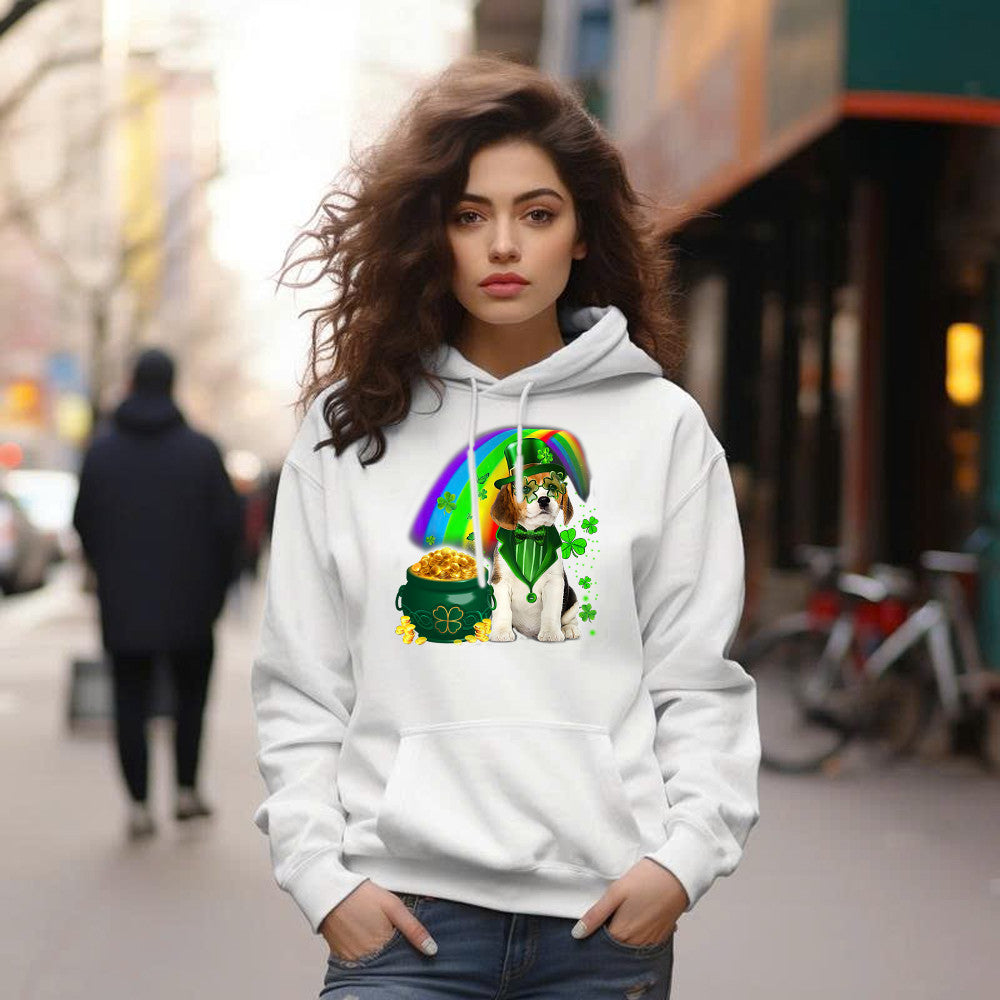 Beagle Dog Irish Leprechaun Hoodie Beagle Lover Cute St Patricks Day Shirt Big Brother Gifts - Lilybirchmarket