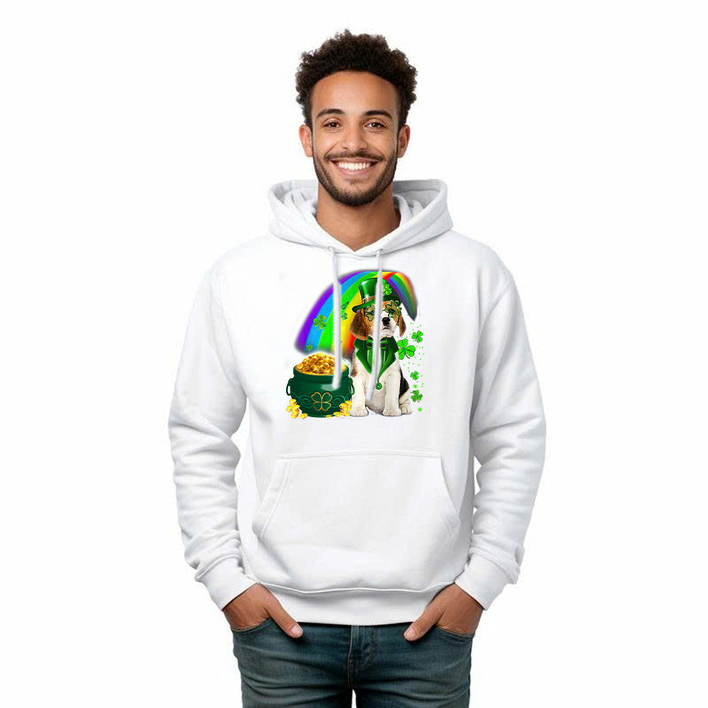 Beagle Dog Irish Leprechaun Hoodie Beagle Lover Cute St Patricks Day Shirt Big Brother Gifts - Lilybirchmarket