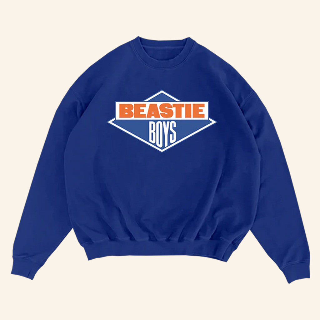Beastie Boys Merch Blue Orange Logo Crewneck Sweatshirt Gifts For Hip Hop Lovers - Lilybirchmarket
