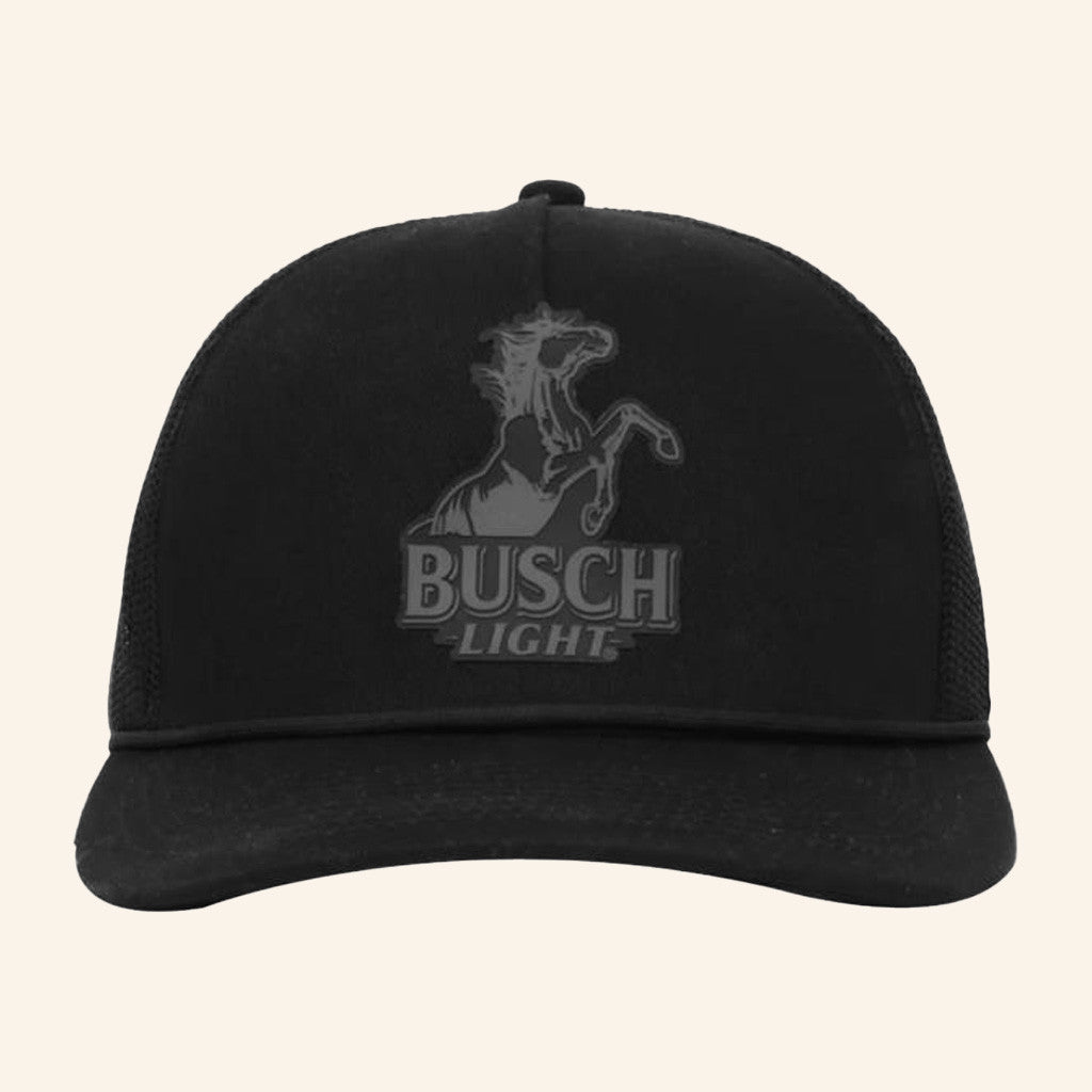 Beer Gear Merch Busch Light Black Stallion Trucker Hat Gift Ideas For Dad - Lilybirchmarket