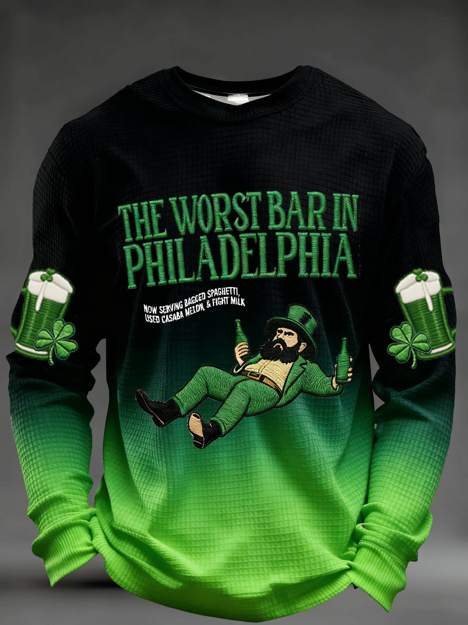  Beer St Patrick's Day Long Sleeve T-Shirt The Worst Bar In Philadelphia Shirt Men's - TradiViet