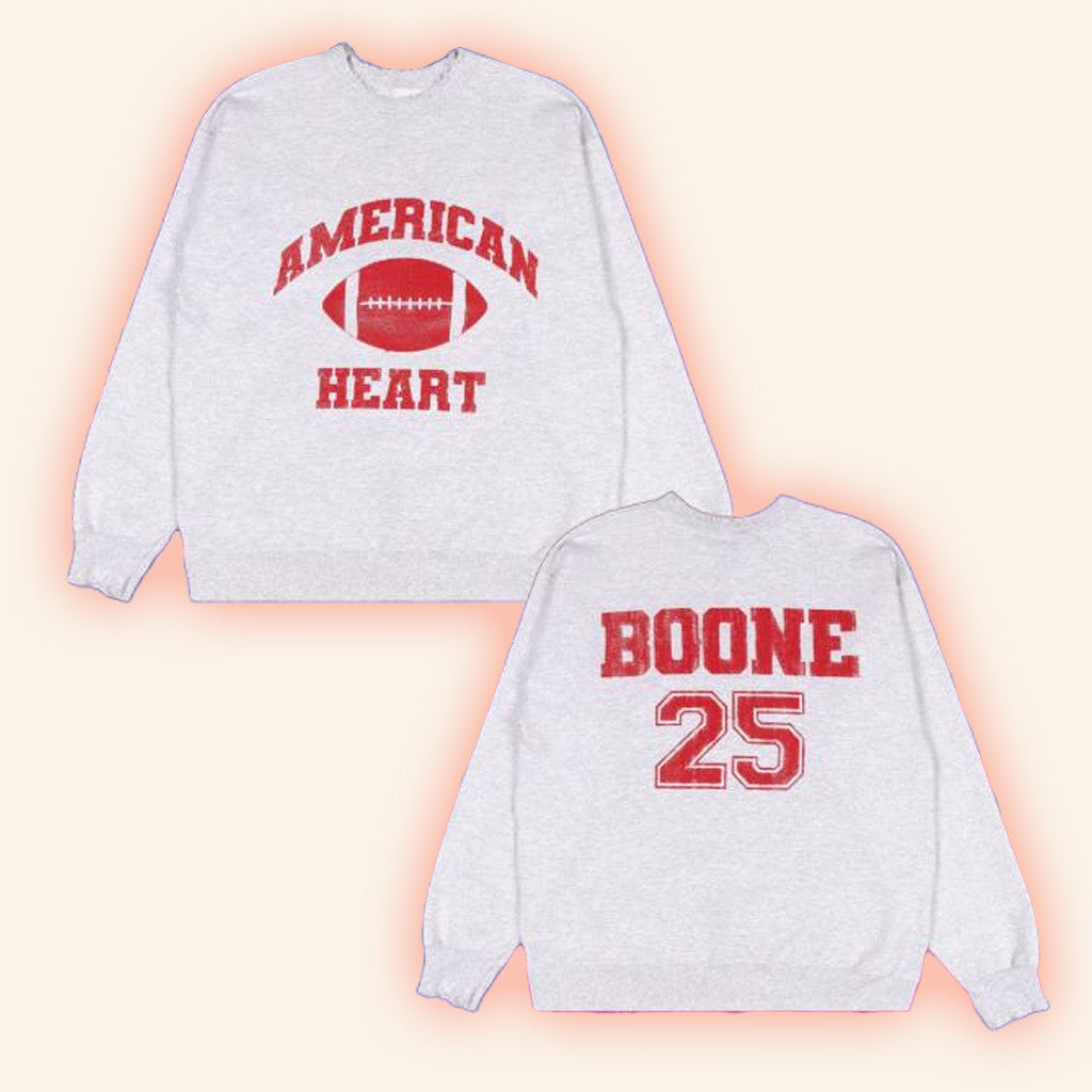 Benson Boone Merch American Heart Crewneck Sweatshirt Gifts For Him - Lilybirchmarket