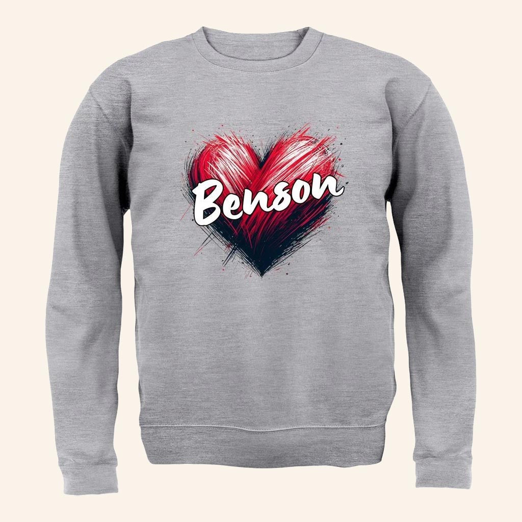 Benson Boone Merch Love Heart Benson Sweatshirt Cool Gifts For Music Lovers - Lilybirchmarket