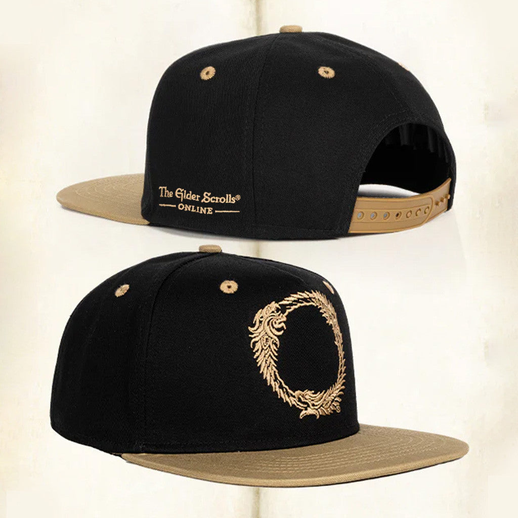 Bethesda Merch The Elder Scrolls Online Ouroboros Snapback Hat Embroidered Gifts For Father - Lilybirchmarket