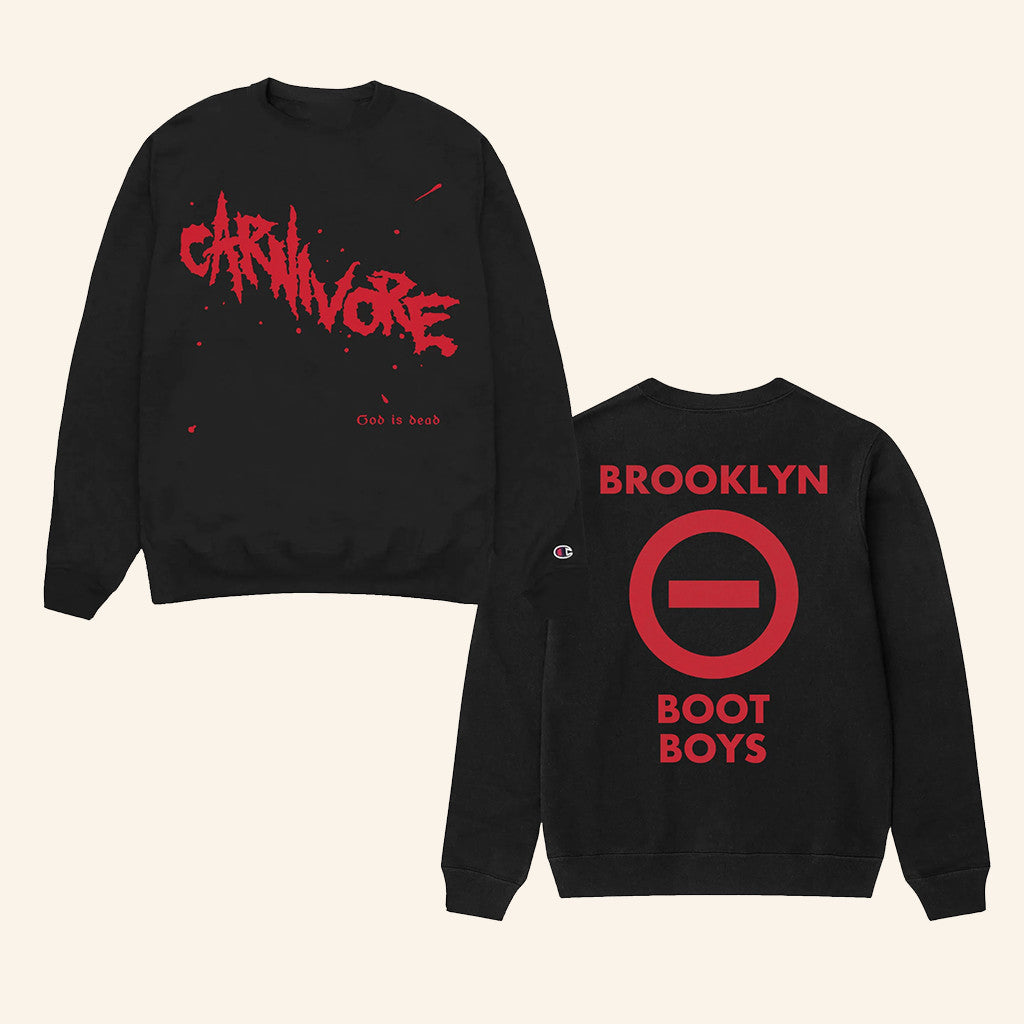 Beyond Human Merch Carnivore Brooklyn Boots Boys Sweatshirt Gifts For Friends - Lilybirchmarket