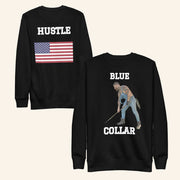 Bezz Believe Merch Blue Collar Hustle Sweatshirt Gifts For Rap Lovers - Lilybirchmarket