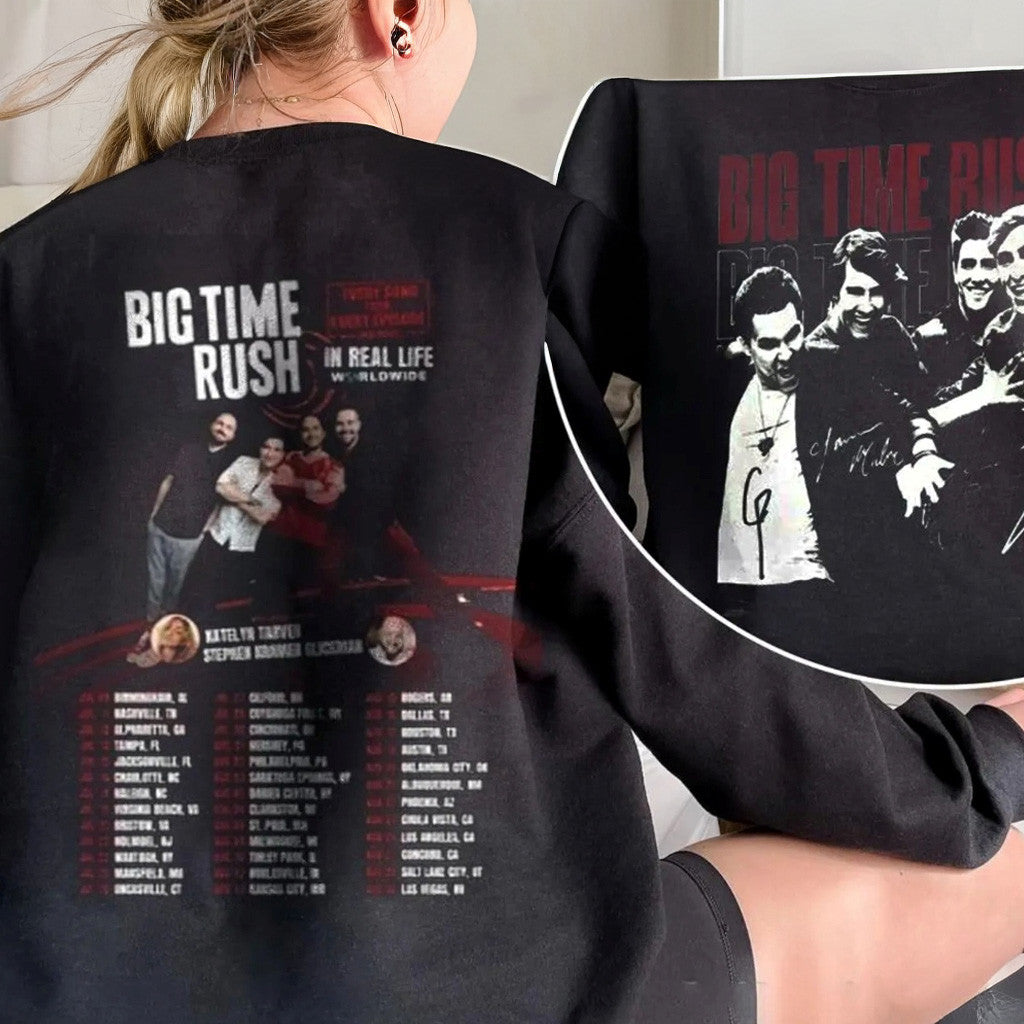 Big Time Rush In Real Life Worldwide Tour Sweatshirt 2025 Concert Sweatshirt Fans Gifts - Lilybirchmarket