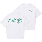 Big Wedge Golf Merch BW Script T-Shirt White Fathers Day Gifts For Golfers - Lily Birch Market