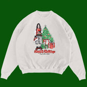 Billie Eilish Happy Holidays 2024 White Crewneck Sweatshirt Billie Eilish Merch Gifts For Music Lovers - Lilybirchmarket
