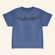 Billie Eilish Merch Billie x Iris Alonzo Hit Me Hard And Soft Upcycled Blue T-Shirt Gifts For Fans - Lily Birch Market