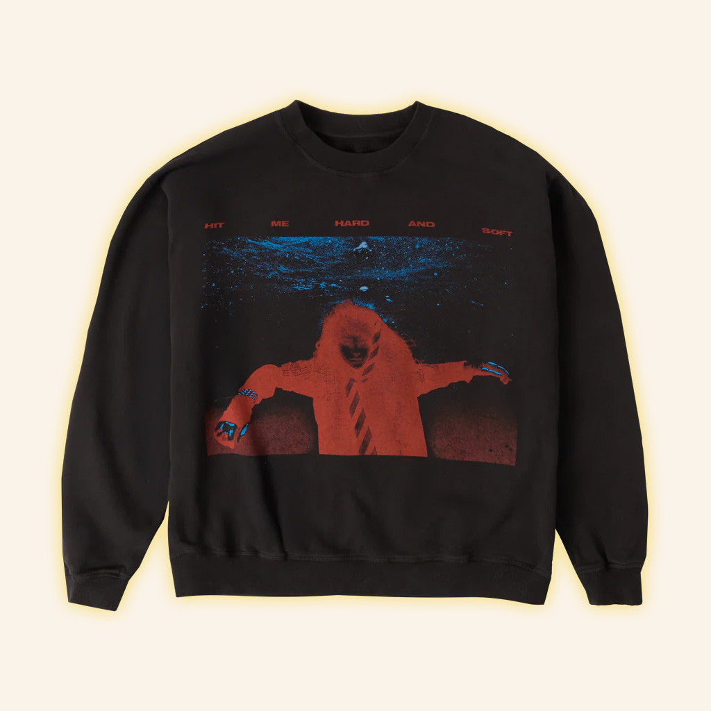 Billie Eilish Merch Sinking Black Crewneck Sweatshirt Gifts For Dudes - Lilybirchmarket
