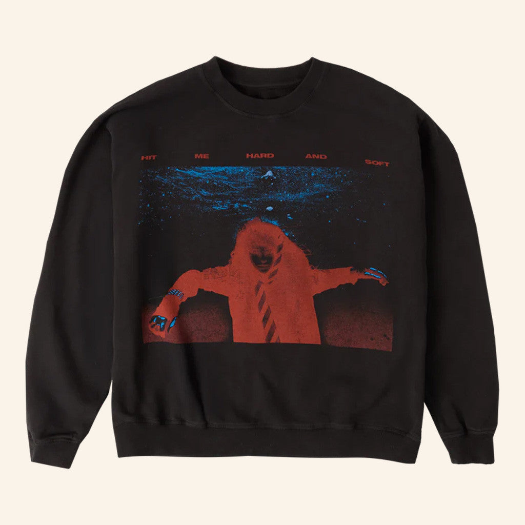 Billie Eilish Merch Sinking Black Crewneck Sweatshirt Gifts For Him - Lilybirchmarket
