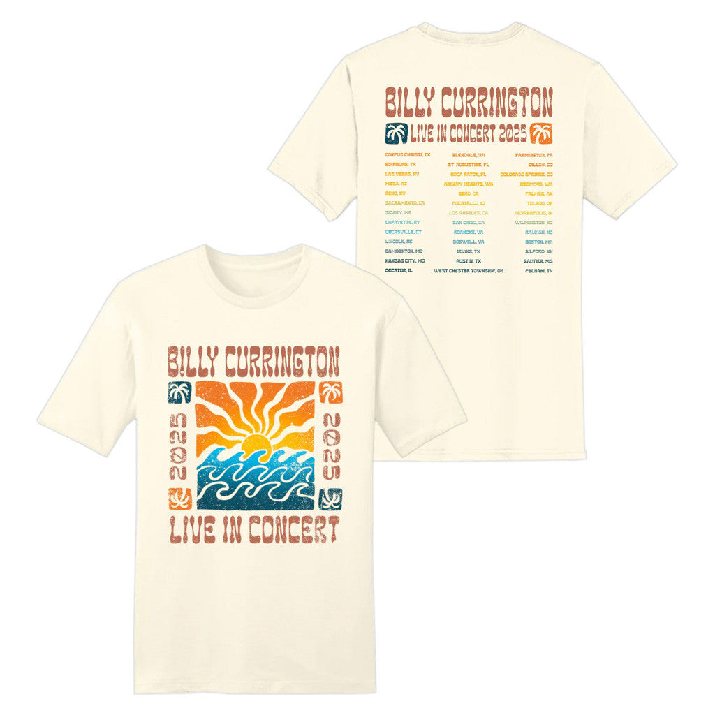 Billy Currington Merch Tour 2025 Billy Currington Gardenia Waves Tour T-Shirt Him Gifts - Lily Birch Market