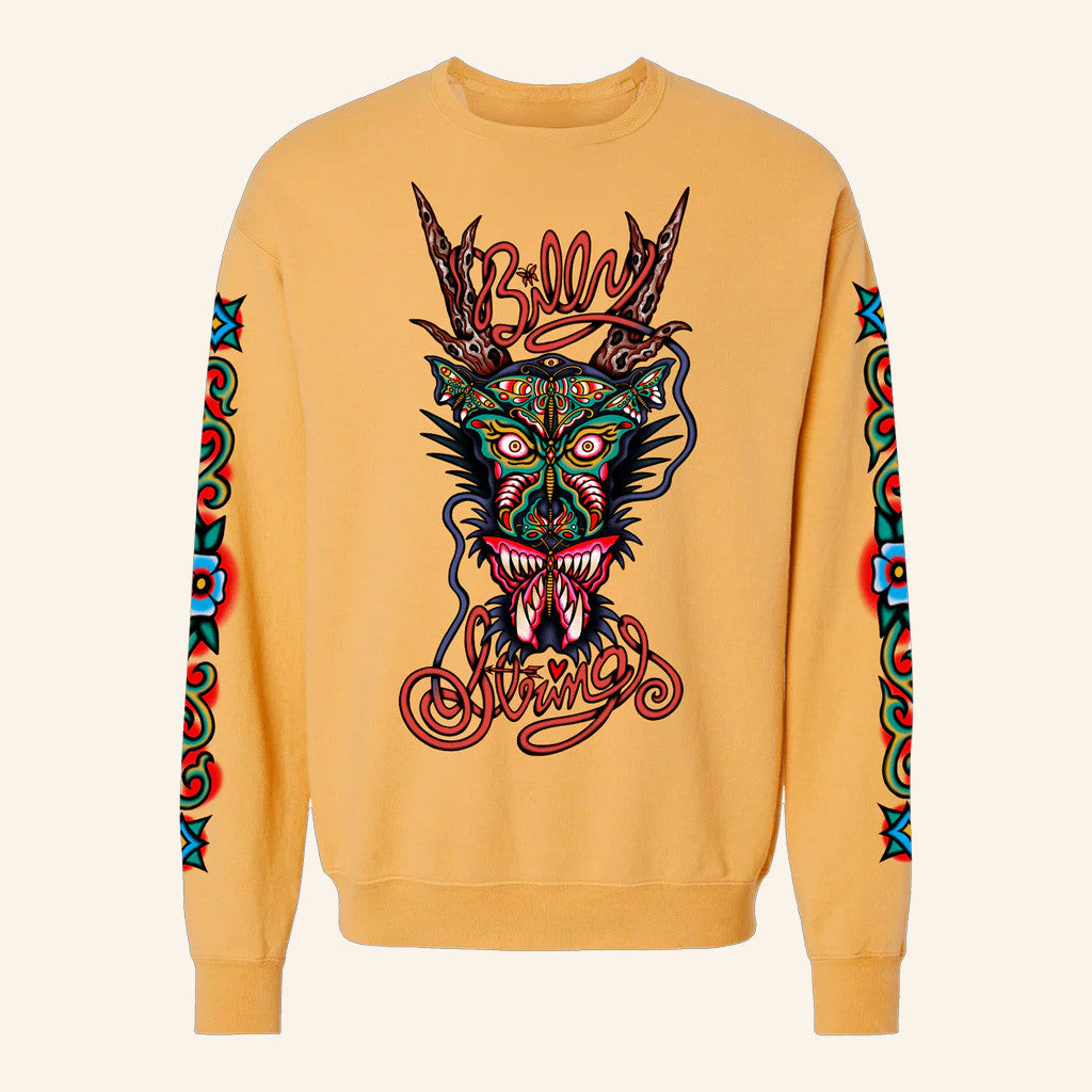 Billy Strings Merch Butterfly Dragon Sweatshirt Sean Drennen Sweatshirt Best Gifts For Him - Lilybirchmarket