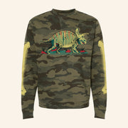 Billy Strings Merch Glow In The Dark Fossil Camo Crewneck Sweatshirt Gifts For Dad - Lilybirchmarket