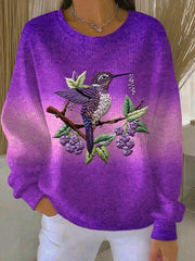 Bird Alzheimer's Awareness Sweatshirt Alzheimer's Support Clothing For Women's Gifts - Lilybirchmarket