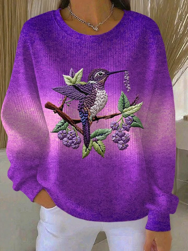Bird Alzheimer's Awareness Sweatshirt Alzheimer's Support Clothing For Women's Gifts - Lilybirchmarket