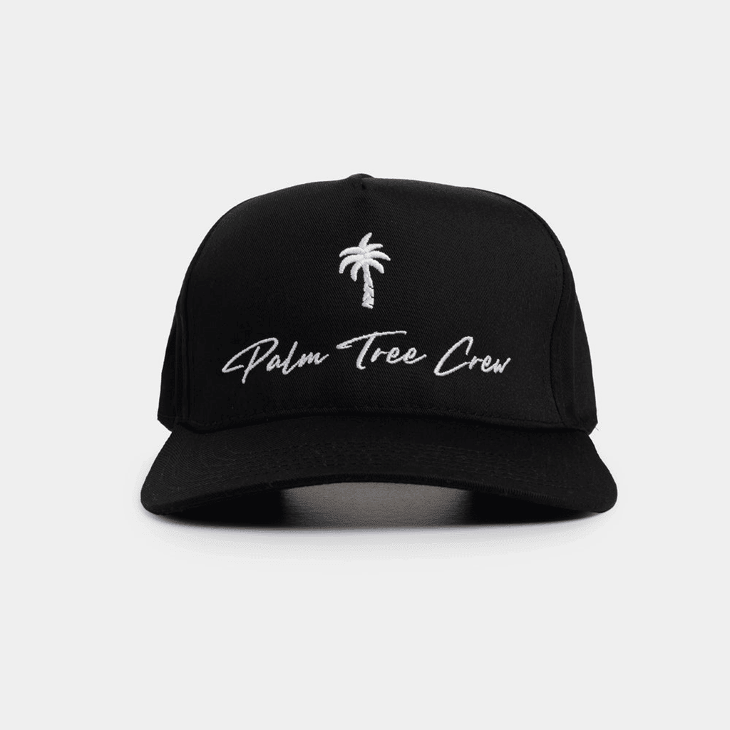 Black Palm Tree Crew Hat Summer Gift Idea for Husband PTC Outdoor Trucker Hat - Lilybirchmarket