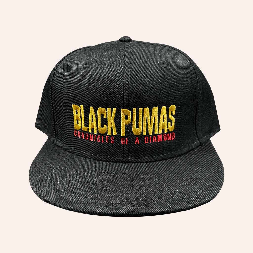 Black Pumas Merch Chronicles Of A Diamond Embroidered Snapback Hat Gifts For Band Fans - Lilybirchmarket