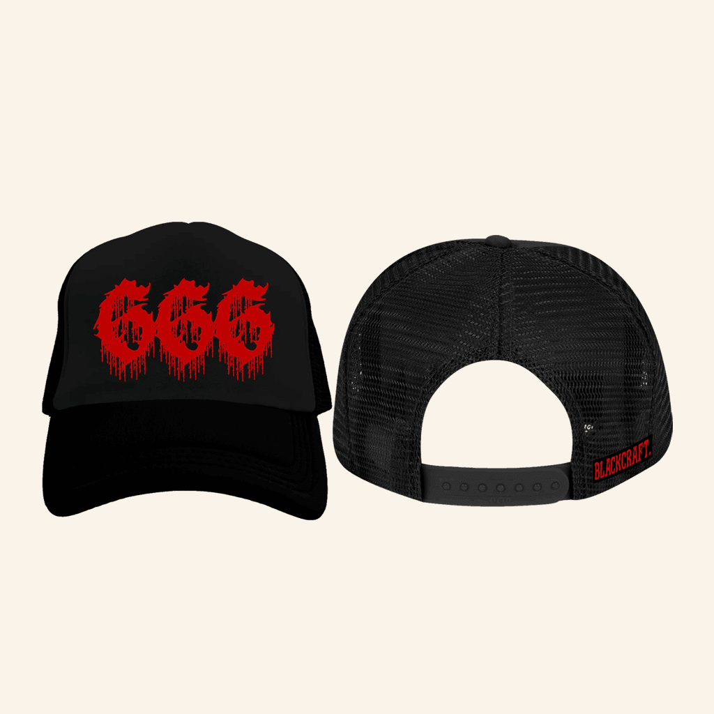 Blackcraft Cult Merch Dripping 666 Trucker Hat Birthday Gift Ideas For Husband - Lilybirchmarket