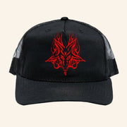 Blackcraft Cult Merch Red Baphomet Trucker Hat Christmas Gifts For Husband - Lilybirchmarket