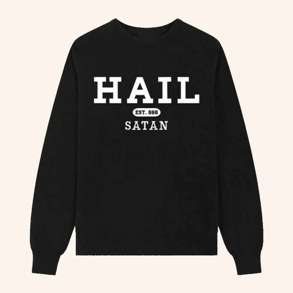 Blackcraft Merch Hail Satan Collegiate Sweatshirt Best Christmas Gifts For Husband - Lilybirchmarket