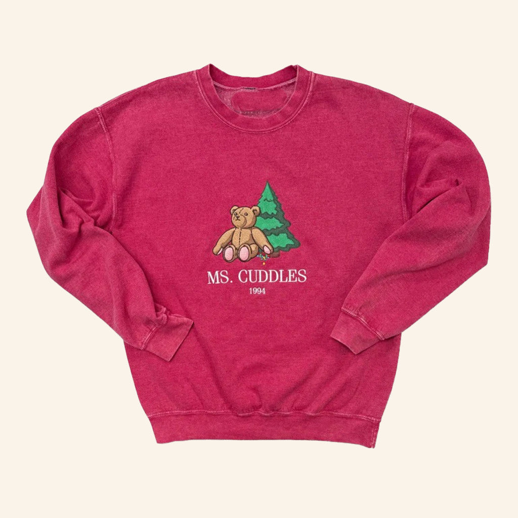 Blank Clo Merch Ms Cuddles Crewneck Sweatshirt Christmas Gifts For Daughter - Lilybirchmarket