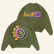 Blink 182 Merch Logo Green Crewneck Sweatshirt Unique Gifts For Music Lovers - Lilybirchmarket