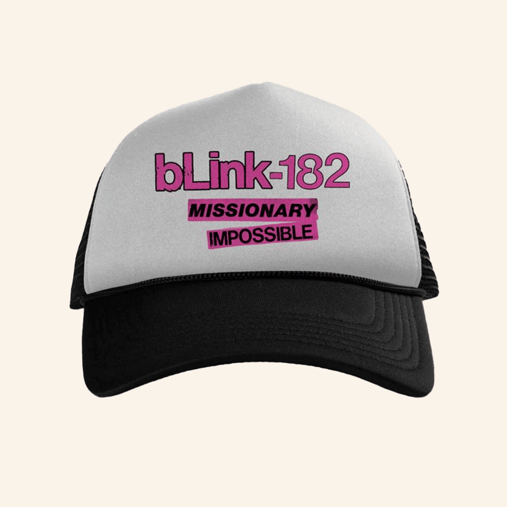 Blink 182 Merch Missionary Impossible Tour Trucker Hat Best Gifts For Music Lovers - Lilybirchmarket