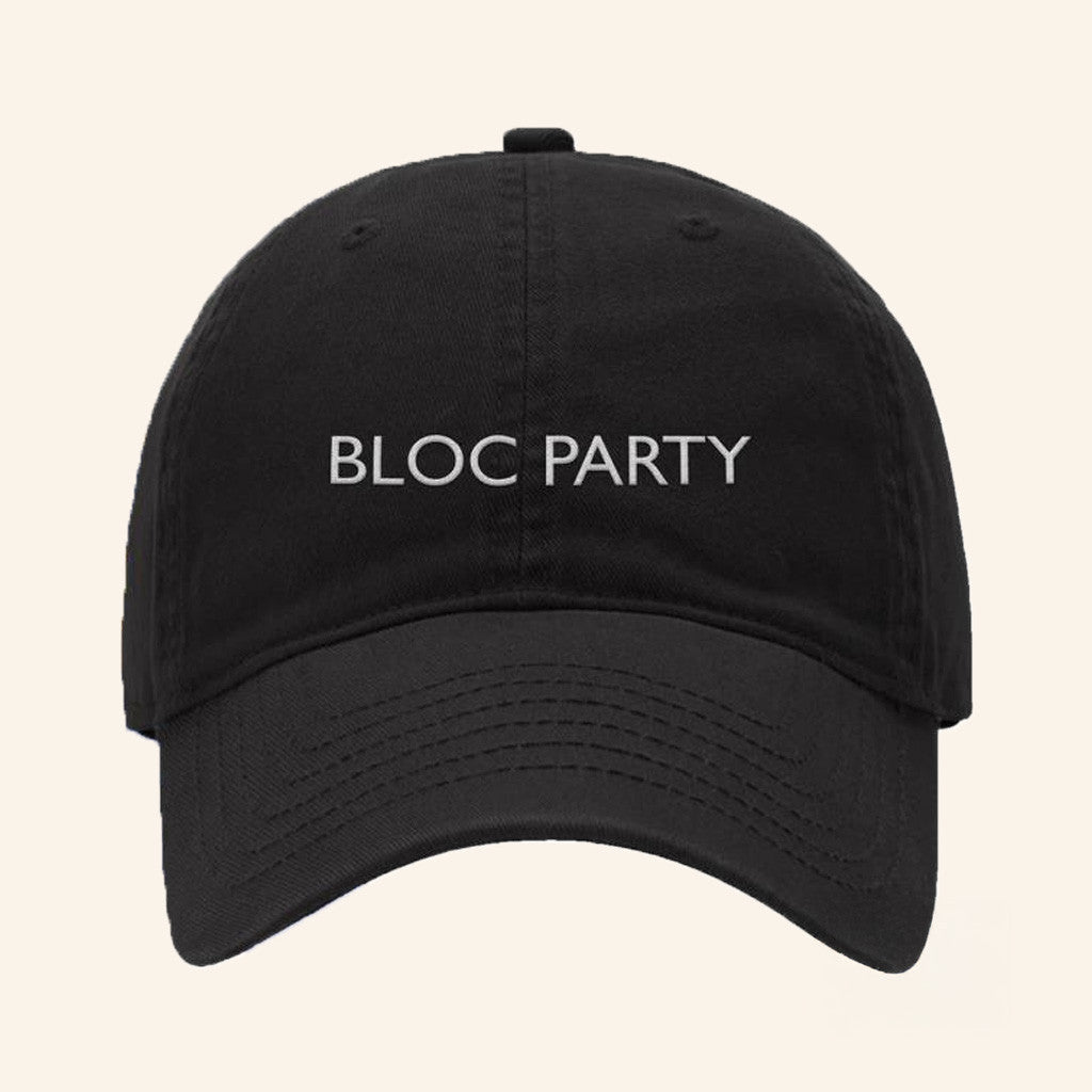 Bloc Party Merch Black Logo Embroidered Hat Best Gifts For Husband - Lilybirchmarket