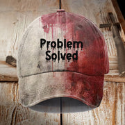 Bloody Halloween Problem Solved Hat Scary Horror Hat Halloween Gifts For Him - Lilybirchmarket