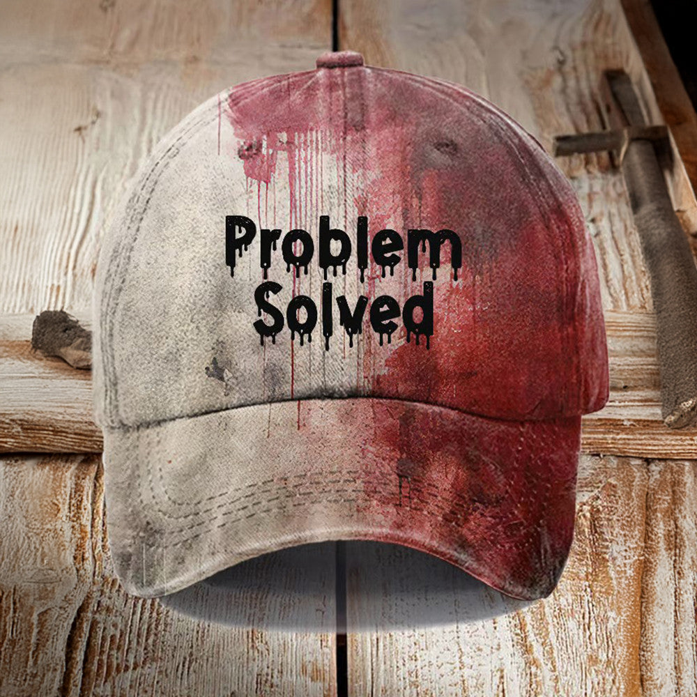 Bloody Halloween Problem Solved Hat Scary Horror Hat Halloween Gifts For Him - Lilybirchmarket