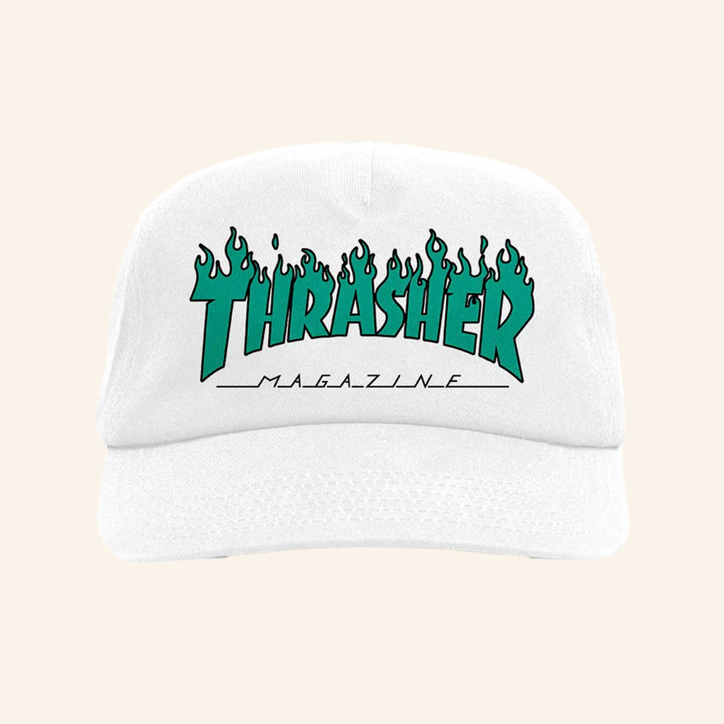 Bloody Sunday Merch Thrasher White Hat Thrasher Magazine Cap Gifts For Husband - Lilybirchmarket