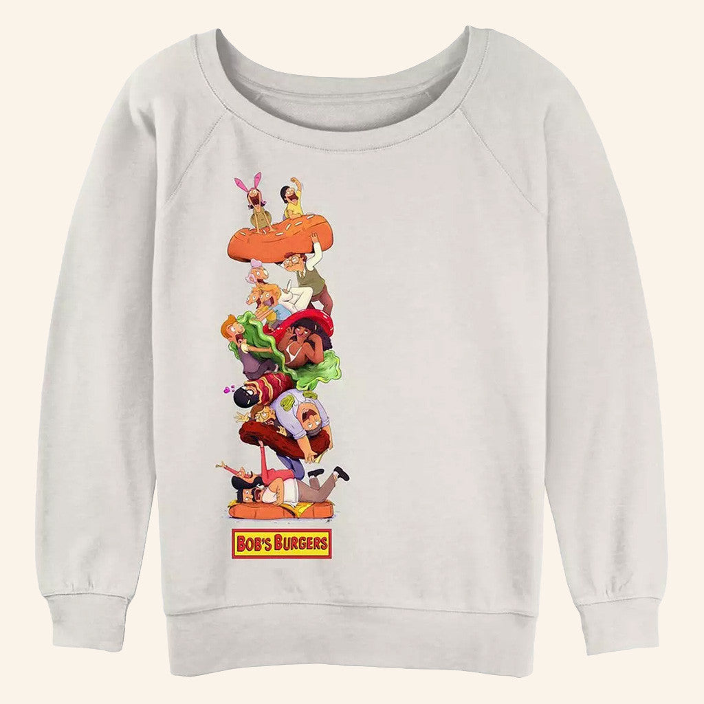 Bob's Burgers Merch Character Group Stack Painting Sweatshirt Gifts For Sisters - Lilybirchmarket