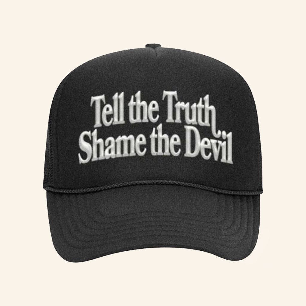 Bold Apparel Merch Tell The Truth Trucker Hat Black Christmas Presents For Him - Lilybirchmarket