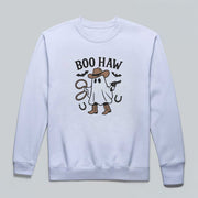 Boo Haw Sweatshirt Funny Western Ghost Cowboy Sweatshirt Halloween Gifts - Lilybirchmarket