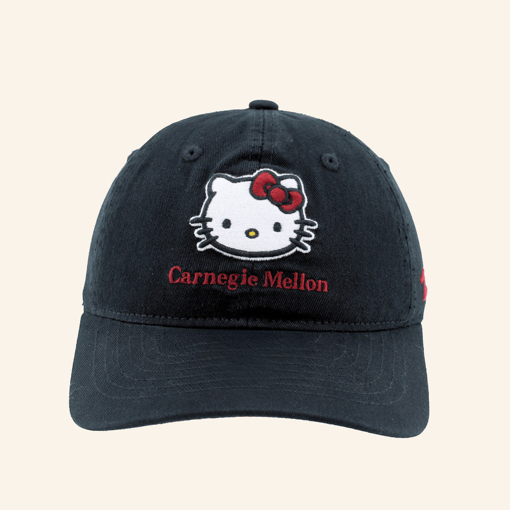 Bookstore Merch Carnegie Mellon Hello Kitty Black Hat Embroidered Gifts For Daughter - Lilybirchmarket