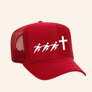 Born Again Run Club Merch Chasing Jesus Trucker Hat Red Faith Merch Religious Gifts For Friends - Lilybirchmarket