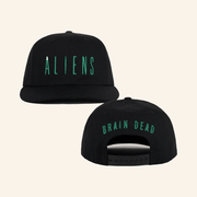 Brain Dead Merch Brain Dead X Aliens Snapback Hat Black Embroidered Gifts For Him - Lilybirchmarket