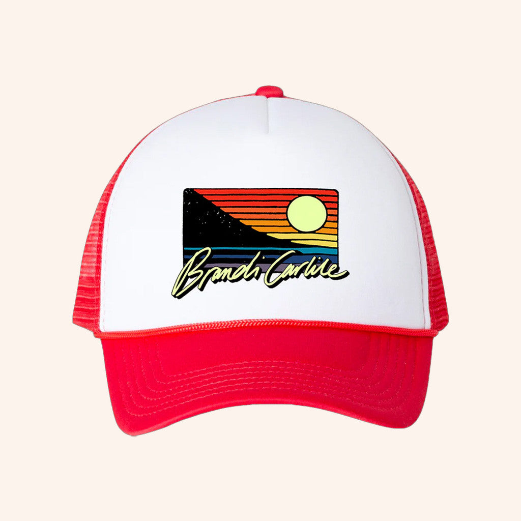Brandi Carlile Merch Brandi Carlile Sunset Logo Trucker Hat Dad Christmas Gifts - Lilybirchmarket